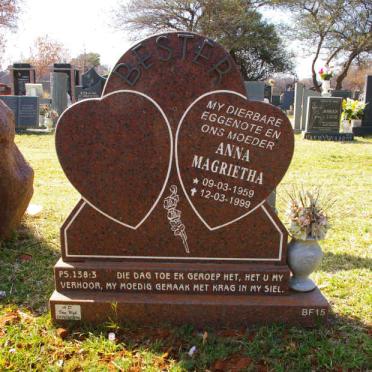 BESTER Anna Magrietha 1959-1999