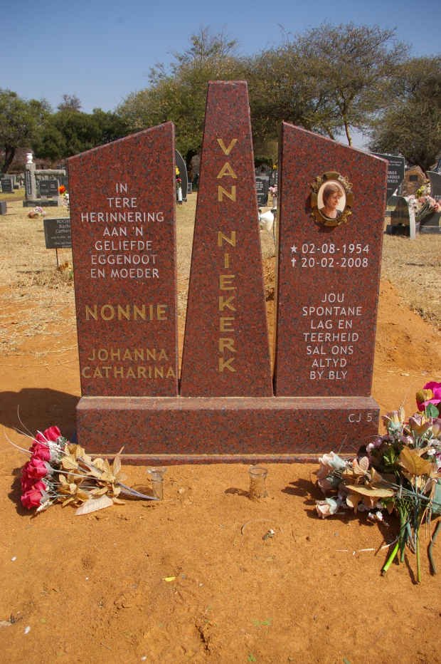 NIEKERK Johanna Catharina, van 1954-2008