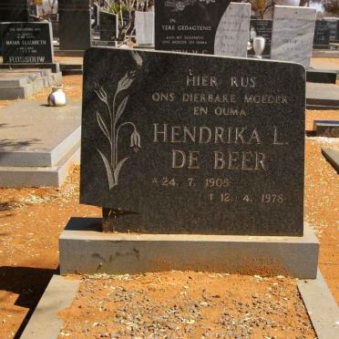 BEER Hendrika L., de 1905-1978