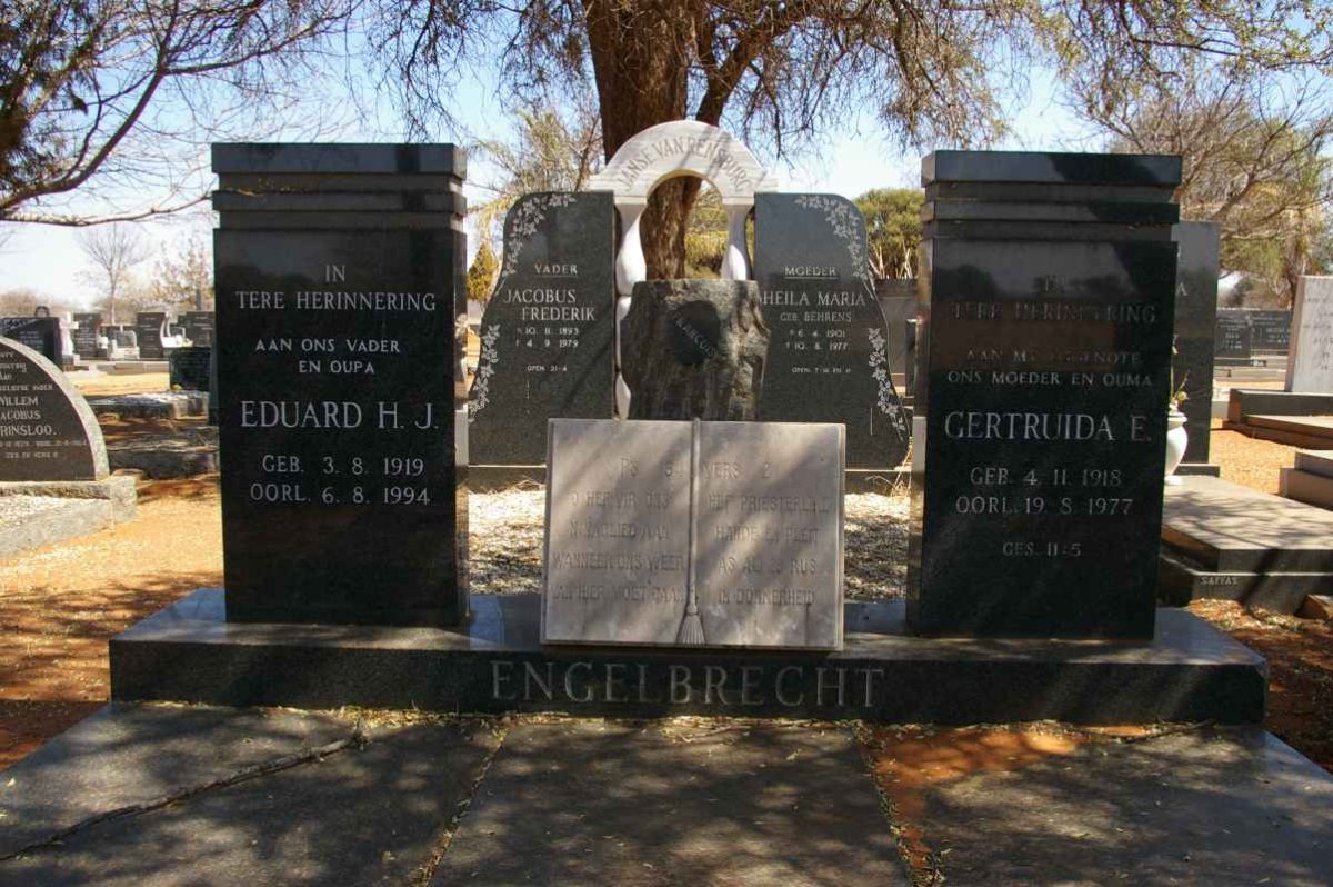 ENGELBRECHT Eduard H.J. 1919-1994 &amp; Gertruida E. 1918-1977