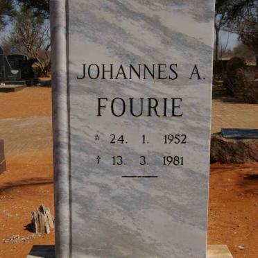 FOURIE Johannes A. 1952-1981