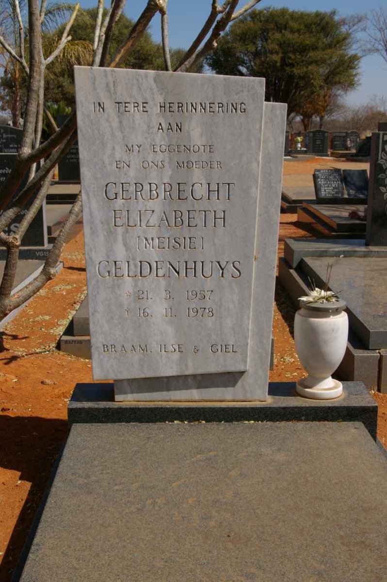 GELDENHUYS Gerbrecht Elizabeth 1957-1978