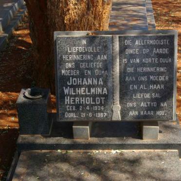 HERHOLDT Johanna Wilhelmina 1934-1987