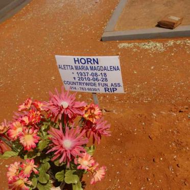 HORN Aletta Maria Magdalena 1937-2010