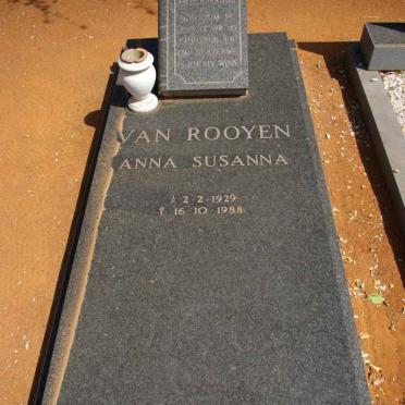 ROOYEN Anna Susanna, van 1929-1988