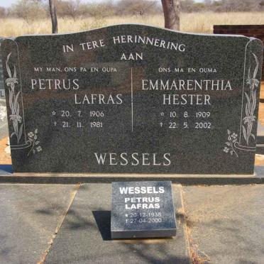 WESSELS Petrus Lafras 1906-1981 &amp; Emmarenthia Hester 1909-2002 :: WESSELS Petrus Lafras 1938-2000