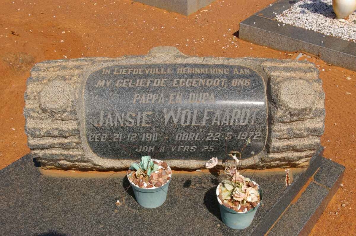 WOLFAARD Jansie 1911-1972