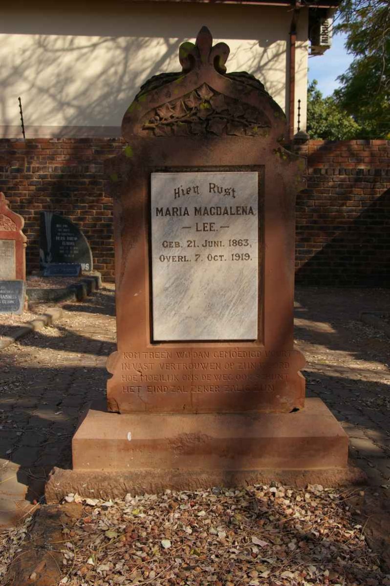 LEE Maria Magdalena nee BLIGNAUT 1863-1919