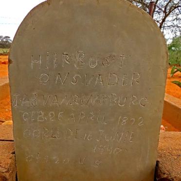 RENSBURG J.A., Janse van 1872-1940