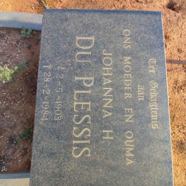 PLESSIS Johanna H., du 1903-1984