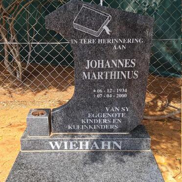 WIEHAHN Johannes Marthinus 1934-2000