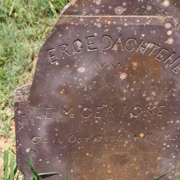 GERICKE E.M. 1893-1904