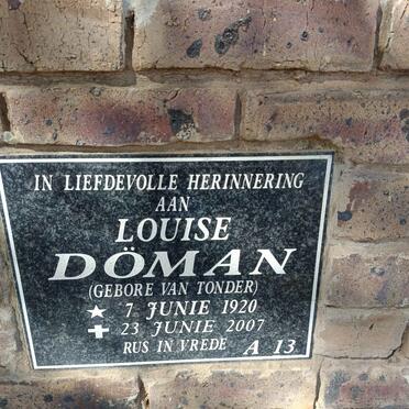 DOMAN Louise 1920-2007