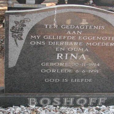 BOSHOFF Rina 1914-1991