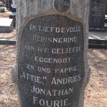 FOURIE Andries Jonathan 1901-1966