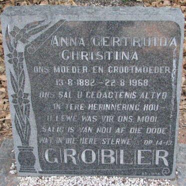 GROBLER Anna Gertuida Christina 1882-1968