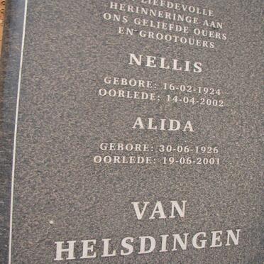 HELSDINGEN Nellis, van 1924-2002 &amp; Alida 1926-2001