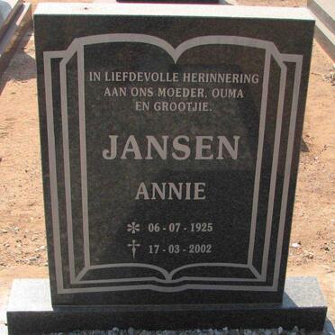 JANSEN Annie 1925-2002