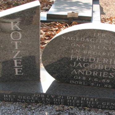 KOTZEE Frederik Jacobus Andries 1988-1988