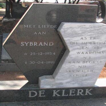 KLERK Sybrand, de 1954-1991