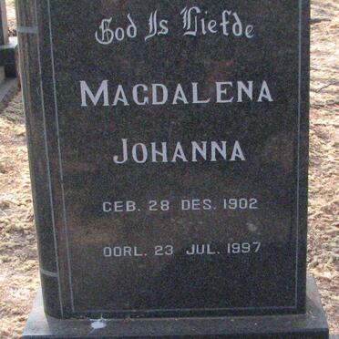 MALAN Magdalena Johanna 1902-1997