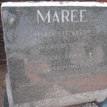 MAREE Maria Elizabeth voorheen DOMAN 1907-1974