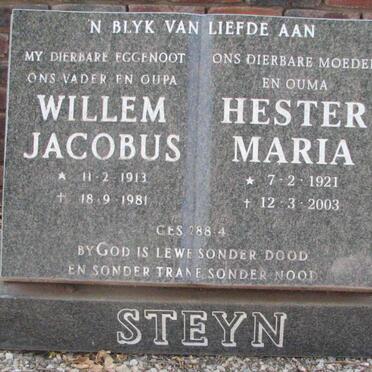 STEYN Willem Jacobus 1913-1981 &amp; Hester Maria 1921-2003