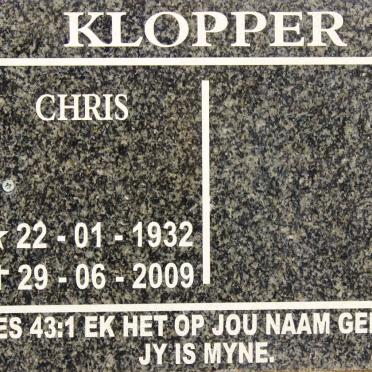 KLOPPER Chris 1932-2009