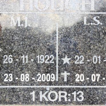 HOUGH M.J. 1922-2009 &amp; L.S. 1924-2015