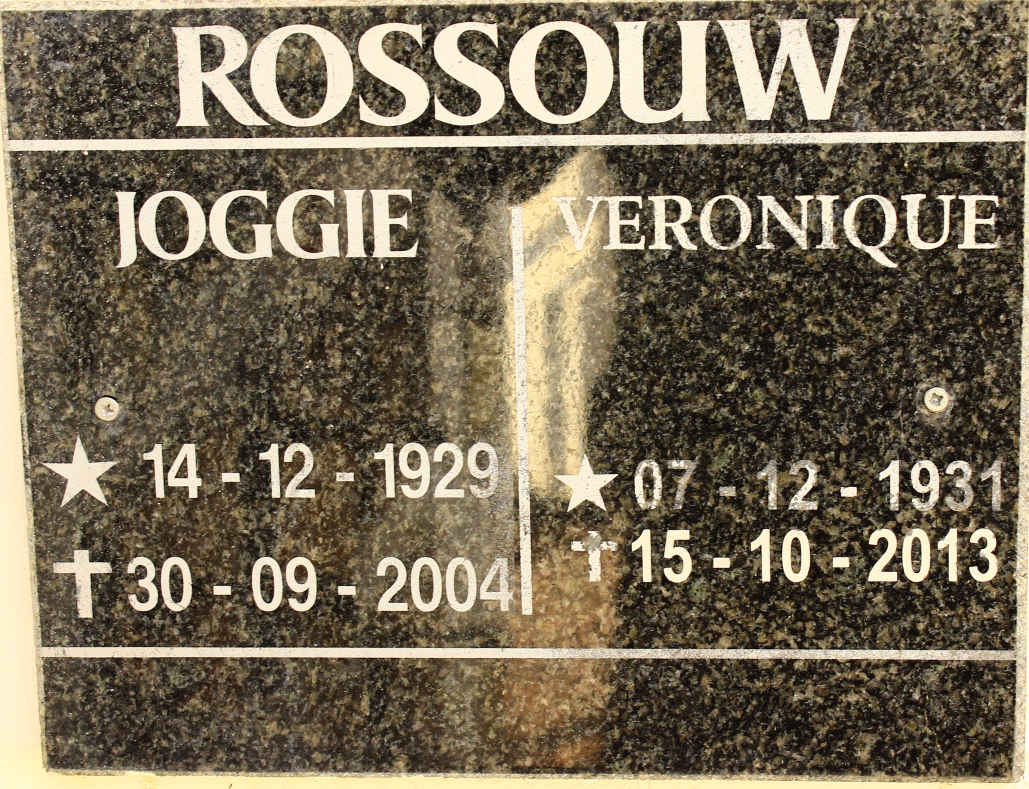 ROSSOUW Joggie 1929-2004 &amp; Veronique 1931-2013