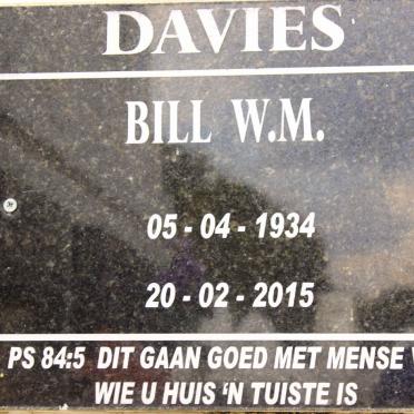DAVIES Bill W.M. 1934-2015