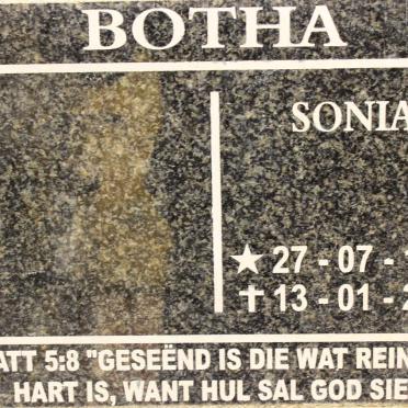 BOTHA Sonia 1956-2009
