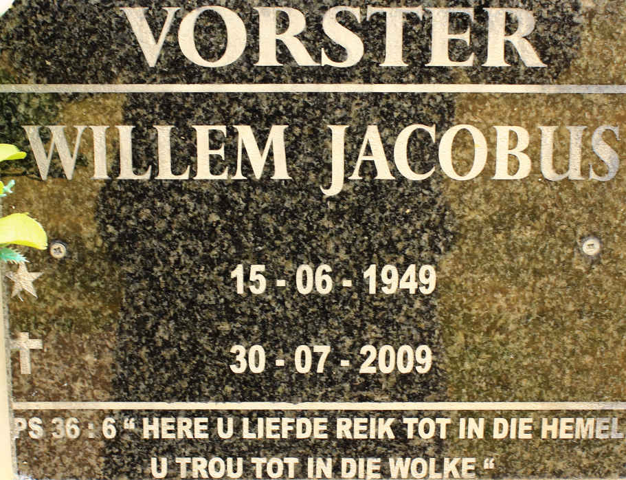 VORSTER Willem Jacobus 1949-2009