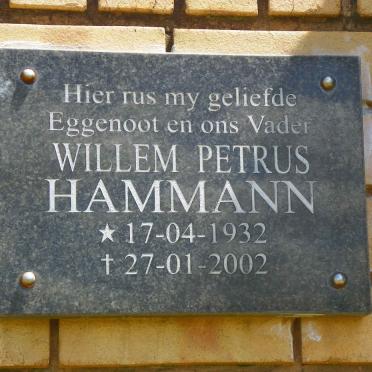HAMMANN Willem Petrus 1932-2002