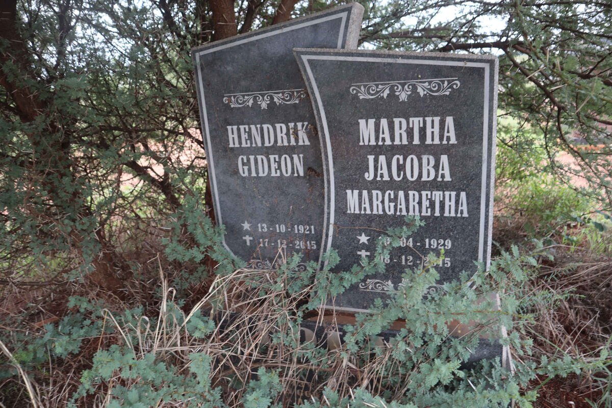 ? Hendrik Gideon 1921-2015 :: Martha Jacoba Margaretha 1929-2015