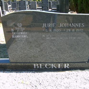 BECKER Jurie Johannes 1920-1972