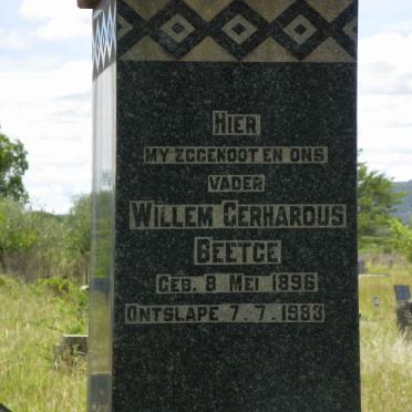 BEETGE Willem Gerhardus 1896-1983