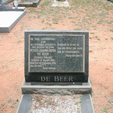 BEER Hester Johanna Sophia, de nee VENTER 1891-1954