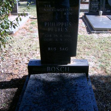 BOSCH Philippus Petrus 1916-1973