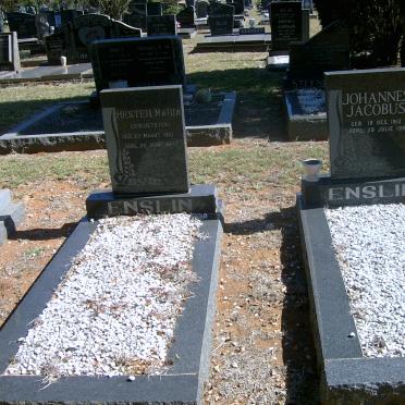 ENSLIN Johannes Jacobus 1912-1984 &amp; Hester Maria HEYSTEK 1913-1973