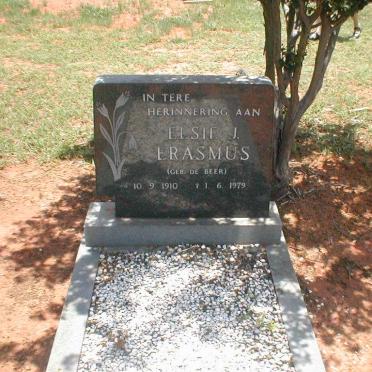 ERASMUS Elsie J. geb. DE BEER 1910-1979