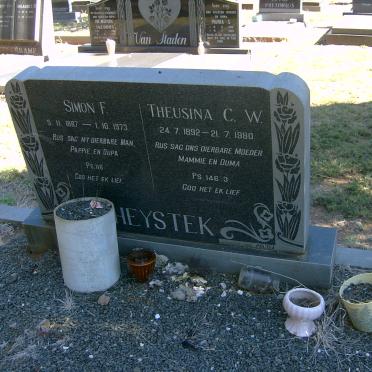 HEYSTEK Simon F. 1887-1973 &amp; Theusina C.W. 1892-1980