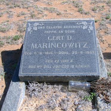 MARINCOWITZ Gert D. 1915-1957