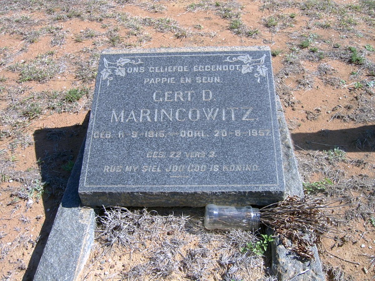 MARINCOWITZ Gert D. 1915-1957