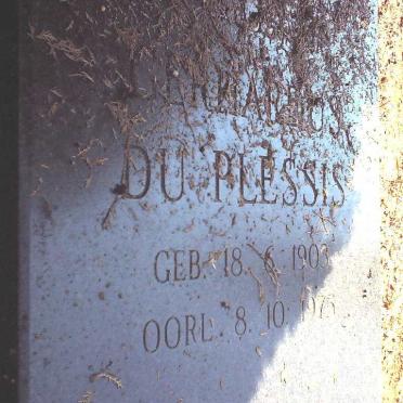 PLESSIS Gerhardus, du 1903-1975