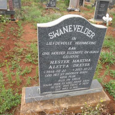 SWANEVELDER Hester Martha Aletta Dreyer 1946-2011