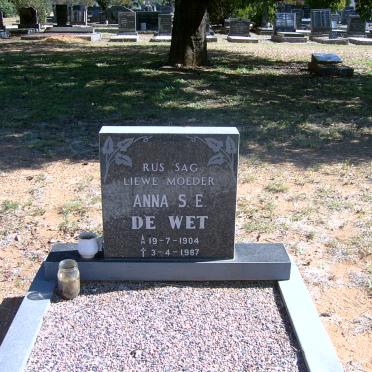 WET Anna S.E., de 1904-1987