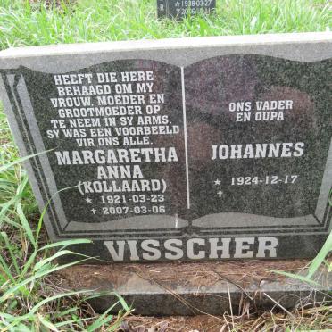 VISSCHER Johannes 1924- & Margaretha Anna KOLLAARD 1921-2007