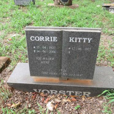 VORSTER Corrie 1927-2006 & Kitty 1927-