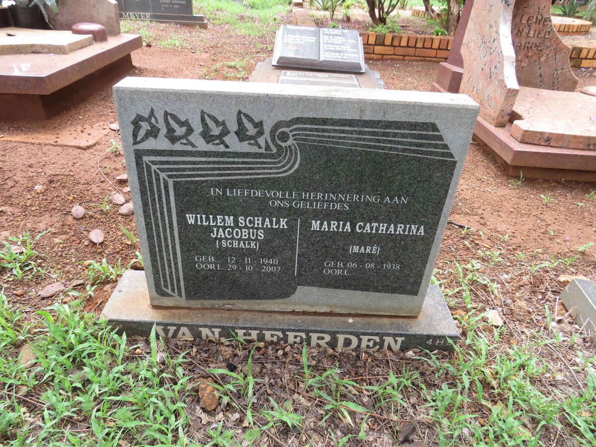 HEERDEN Willem Schalk Jacobus 1940-2007 & Maria Catharina 1938-